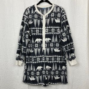 Old Navy Match the Fam Fleece Romper Pajamas sz Large